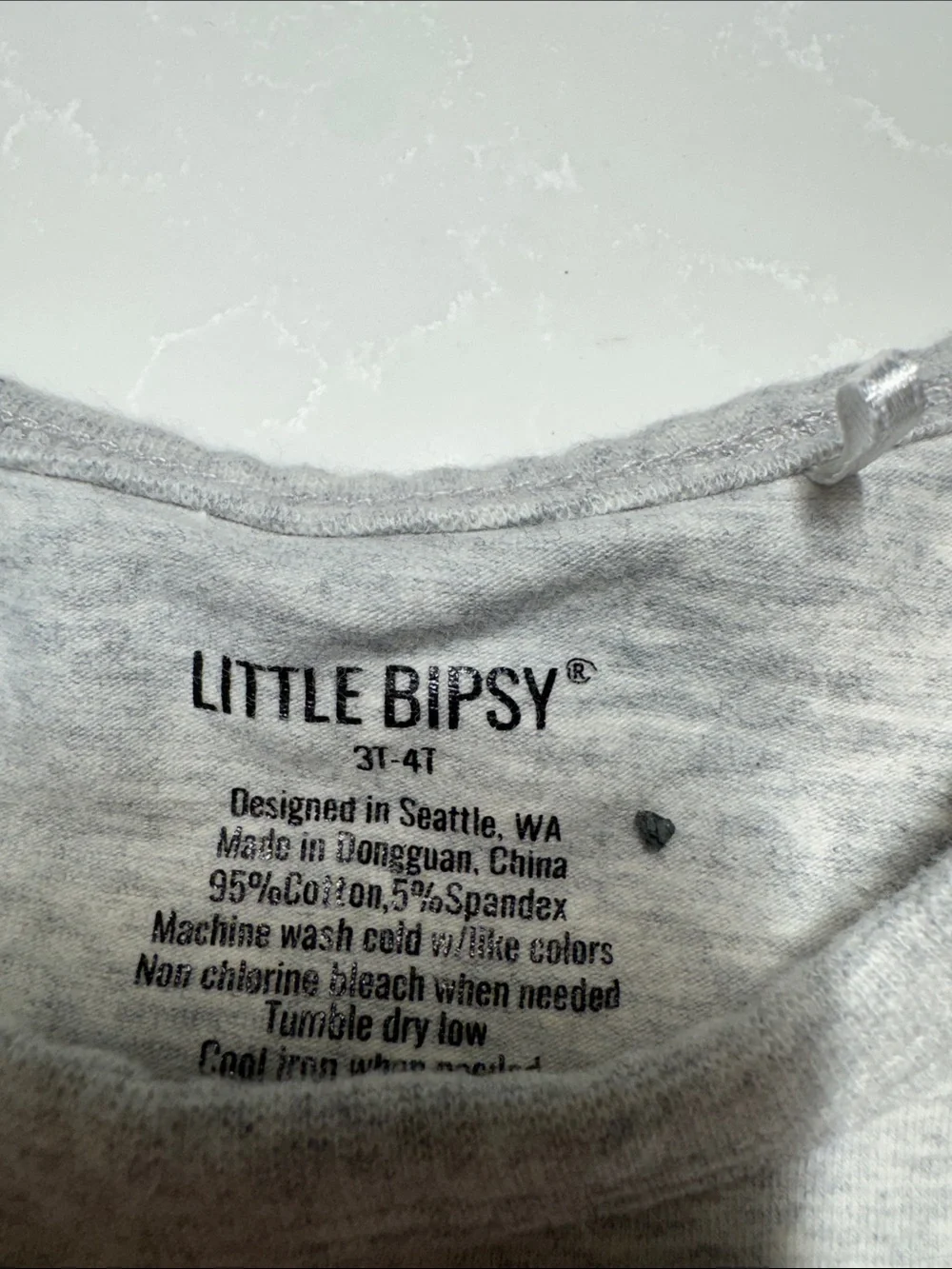 Little Bipsy Light Gray Tank Top with Palm Detail